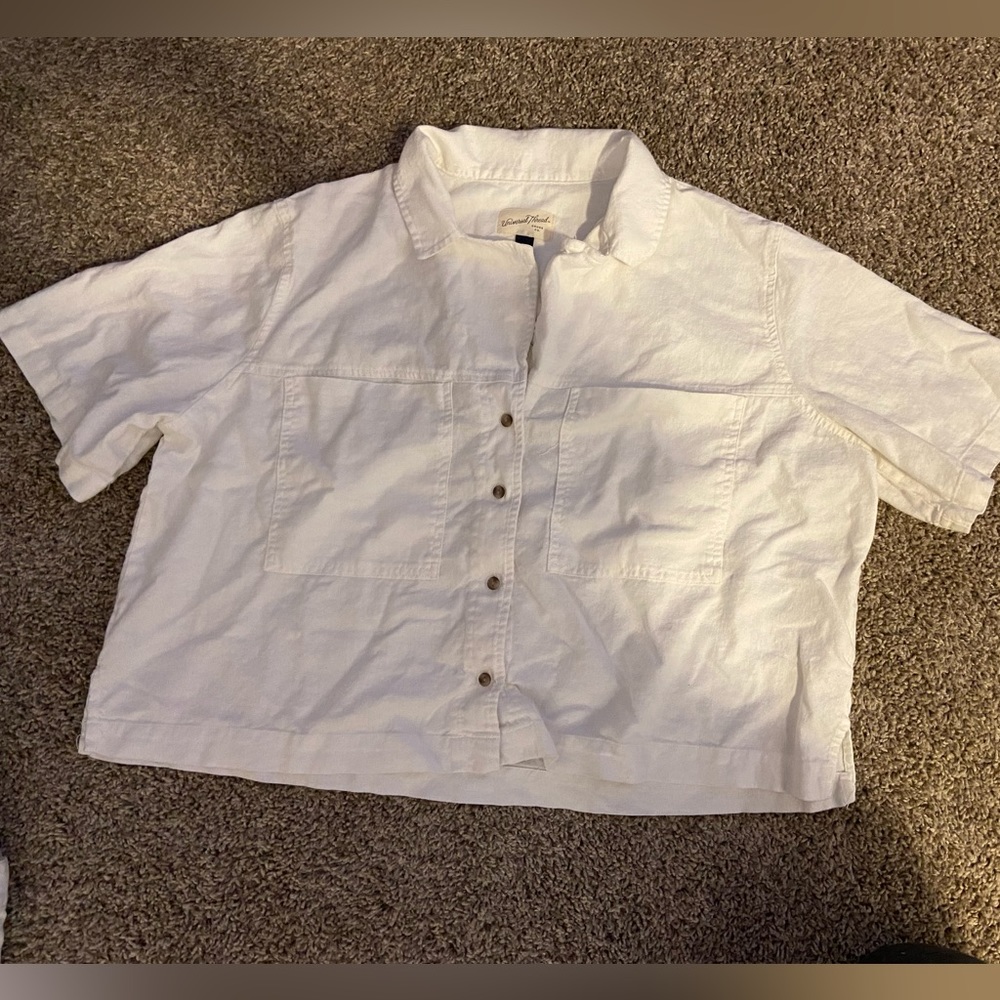 universal thread linen button down